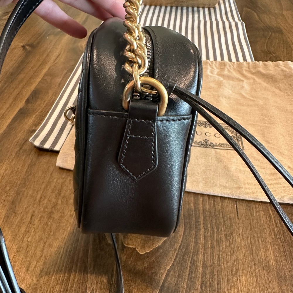 Gucci GG Marmont quilted chevron camera bag, organizer, box, dust bag EUC Small - Picture 13 of 16